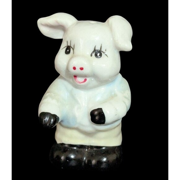 Vintage Ceramic Pig Pepper Shaker Replacement 3" Adorable Kitchen Décor - Picture 1 of 8